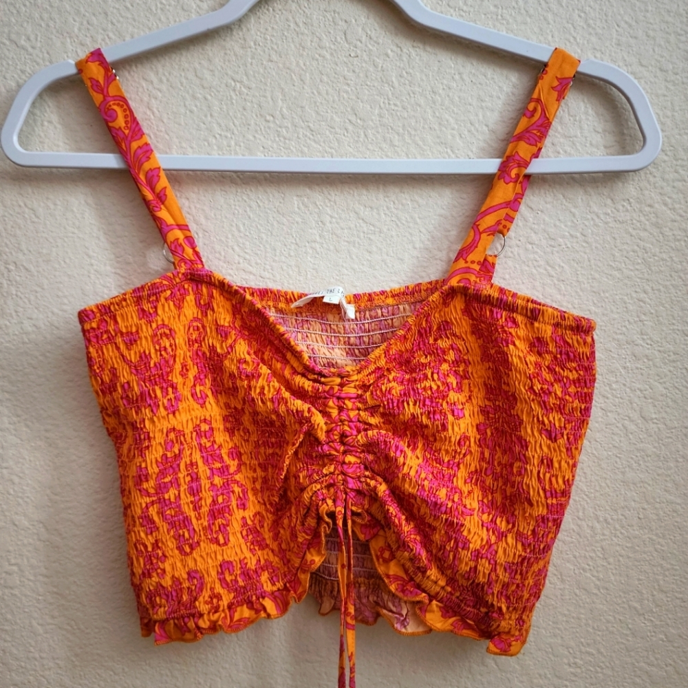 Abel the Label Smocked Crop Top NwoT Size Large